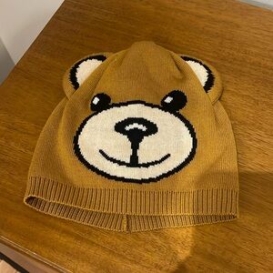 Moschino teddy bear knit hat